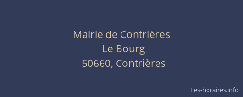 Mairie de Contri&egrave;res