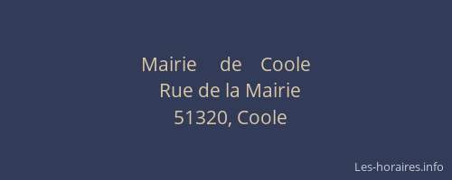 Mairie     de    Coole