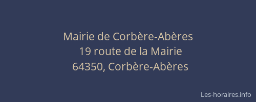 Mairie de Corb&egrave;re-Ab&egrave;res