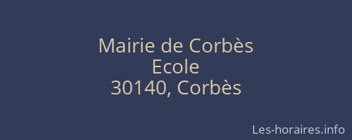 Mairie de Corbès