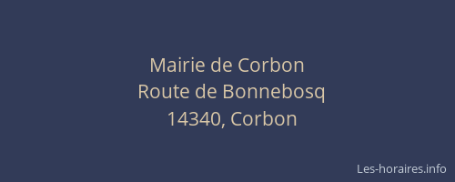 Mairie de Corbon