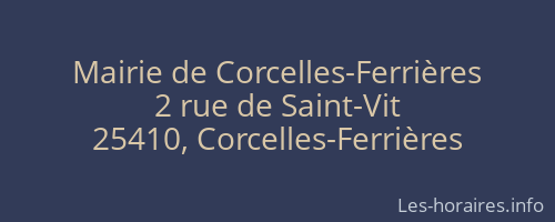 Mairie de Corcelles-Ferrières