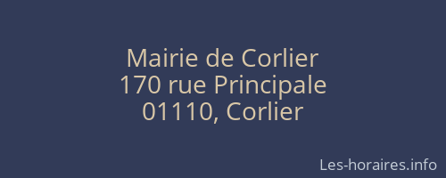 Mairie de Corlier