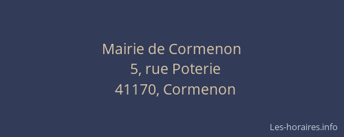 Mairie de Cormenon