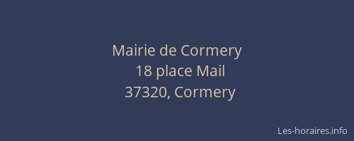 Mairie de Cormery