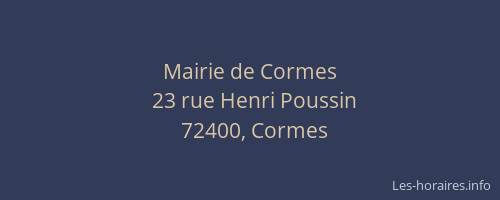 Mairie de Cormes