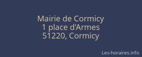 Mairie de Cormicy