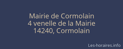 Mairie de Cormolain