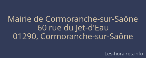 Mairie de Cormoranche-sur-Saône