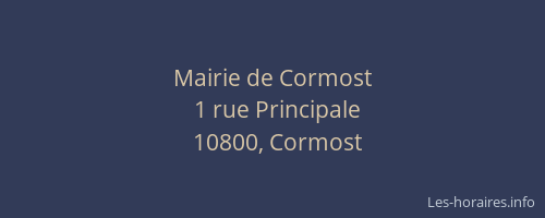 Mairie de Cormost