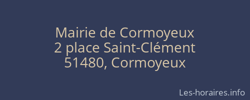 Mairie de Cormoyeux