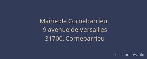 Mairie de Cornebarrieu