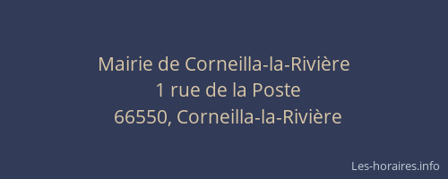 Mairie de Corneilla-la-Rivière