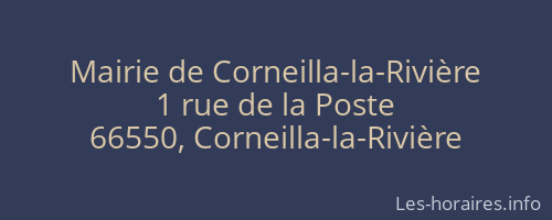 Mairie de Corneilla-la-Rivière