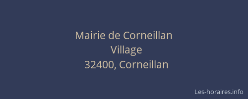 Mairie de Corneillan