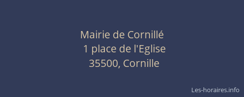 Mairie de Cornillé