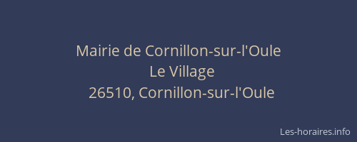 Mairie de Cornillon-sur-l'Oule