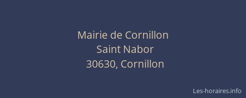 Mairie de Cornillon