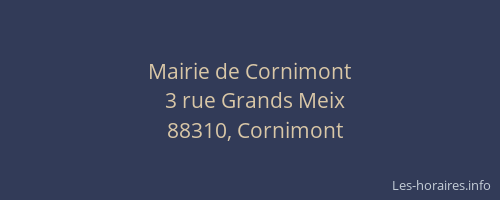 Mairie de Cornimont