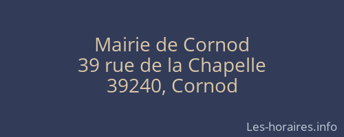 Mairie de Cornod
