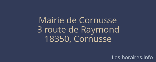 Mairie de Cornusse