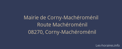 Mairie de Corny-Machéroménil