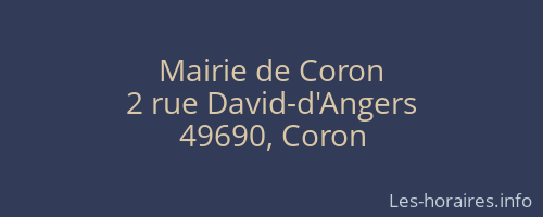 Mairie de Coron
