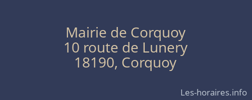 Mairie de Corquoy