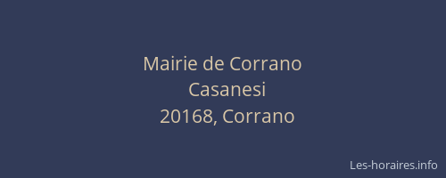 Mairie de Corrano