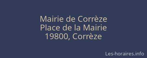 Mairie de Corrèze