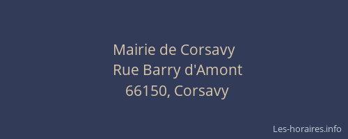 Mairie de Corsavy