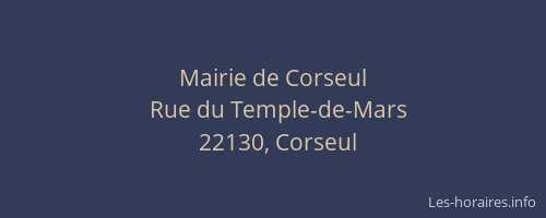 Mairie de Corseul