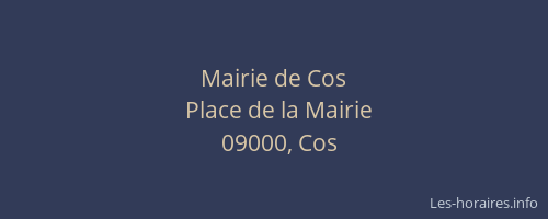 Mairie de Cos