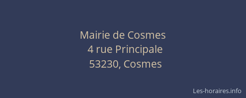 Mairie de Cosmes