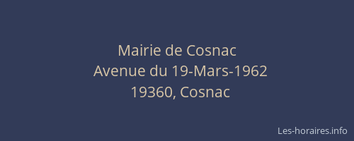 Mairie de Cosnac