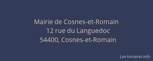 Mairie de Cosnes-et-Romain