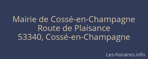 Mairie de Cossé-en-Champagne