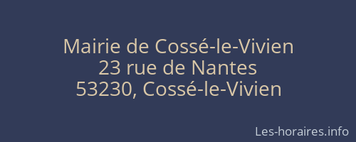 Mairie de Cossé-le-Vivien
