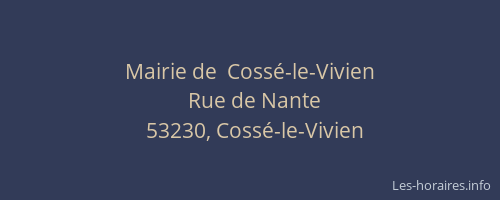 Mairie de  Coss&eacute;-le-Vivien