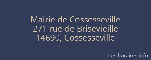Mairie de Cossesseville