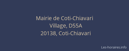 Mairie de Coti-Chiavari