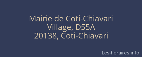 Mairie de Coti-Chiavari
