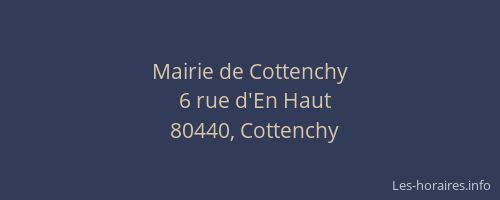 Mairie de Cottenchy