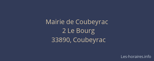 Mairie de Coubeyrac