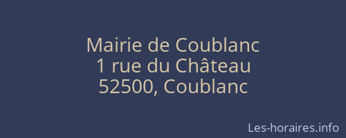 Mairie de Coublanc