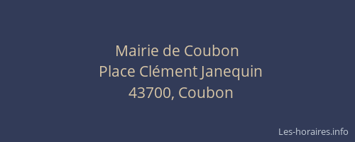 Mairie de Coubon
