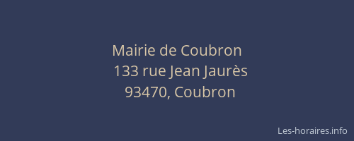 Mairie de Coubron
