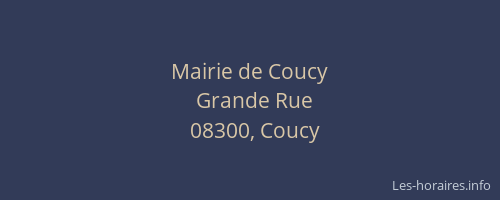 Mairie de Coucy