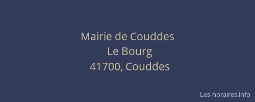 Mairie de Couddes