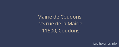 Mairie de Coudons